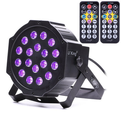 

UKing 18W 18 Led Purple Par Light Stage Effect Lighting with 2 Remote Control