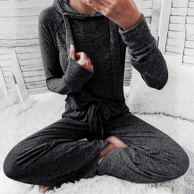 

Toponeto Women Long Sleeve Hoodies Sweatshirt Pullover Shirt Top Blouse Pant Sets Clothes