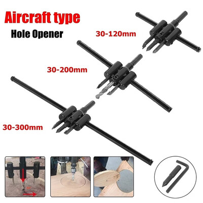 

Adjustable Aircraft Type Hole Opener Woodworking Hole Opener Plaster Audio Downlight Reamer Bit
