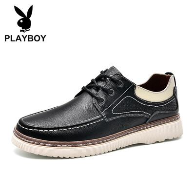 

Playboy PLAYBOY British business casual shoes mens low-top tie wild DS81028-1 black 39