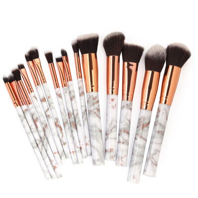 

15 Pcs Marble Makeup Brushes Sets Soft Synthetic Hair Eyeshadow Foundation Basic Powder Beauty Cosmetics Tools Kits