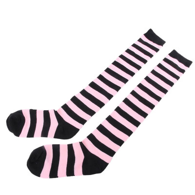 

Women Over Knee Socks Striped Thigh High Long Striped Stocking 11 Colors