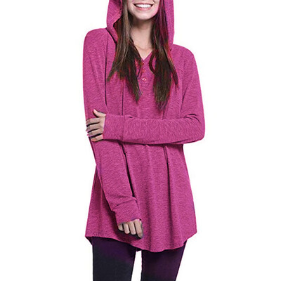 

Sweater Hoodie Womens Fashion New With Drawstring Loose Long Sleeves Thin V-Neck Temperament Warm And Comfortable Wild