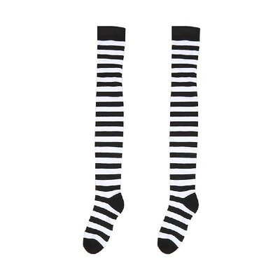

Striped Stocking Socks Polyester Over-the-Knee Thigh Socks for Women with One Size