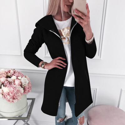 

Toponeto Fashion Women Casual Coat Outwear Pocket Solid Sweatshirt Hooded Jacket Overcoat