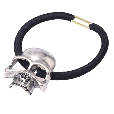 

2010Halloween Silver Skeleton Hair Tie Plague Doctor Crow Raven Cool Elastic Band