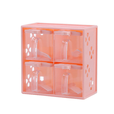 

Kitchen Four-Compartment Multi-Functional Condiment Cup Box Wall-Mounted Drawer-Type Condiment Condiment