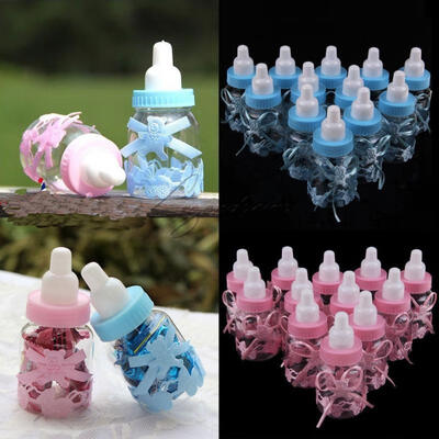 

New Fillable Bottle Baby Shower Favors Decor Keepsake Plastic Milk Bottle