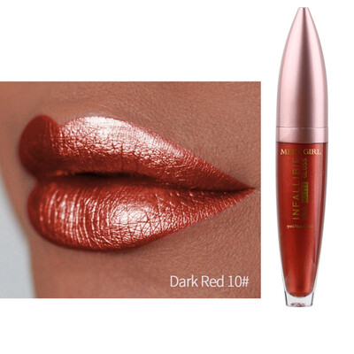 

Long Lasting Waterproof Shimmer Lip Gloss Pearlescent Colorful Lip Gloss Metallic Liquid Lipsticks Makeup Tools