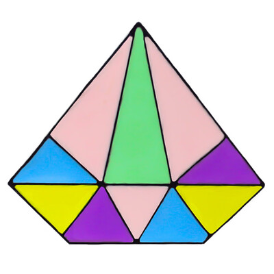 

Colorful Geometric Diamond Shape Drop Oil Brooch Lapel Pin Brooches Shape Multicolor Enamel Badges