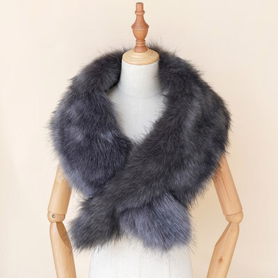 

Women Winter Faux Fox Fur Scarf Lady Warm Fox Fur Scarves Faux Fox Fur Ring