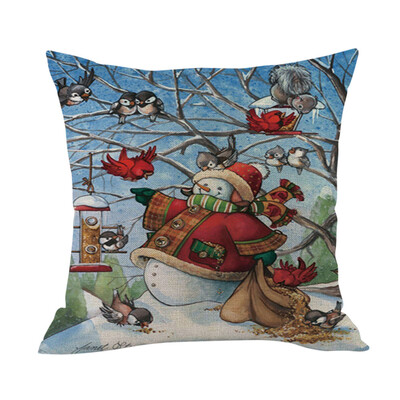 

Tailored Merry Christmas Cushion Cover Square Pillow Case Home Decor