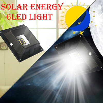 

〖Follure〗6 LED Solar Powered Gutter Light OutdoorGardenYardWallFencePathway Lamp