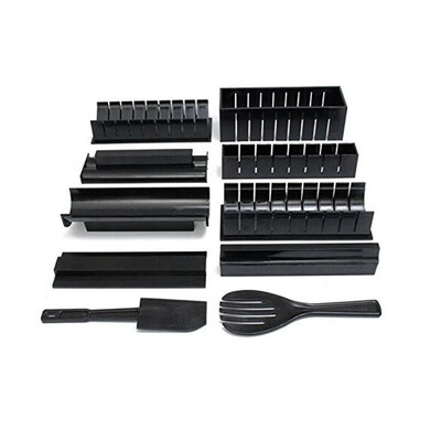

10 in 1 Sushi Maker Kit Rice Roll Mold Kitchen DIY Easy Chef Mould Roller Cutter