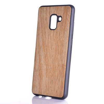 

case for Samsung Galaxy A730 woodLike soft TPU silicone PC wood pattern PU leather skin funda covers for Galsxy A730 case capa