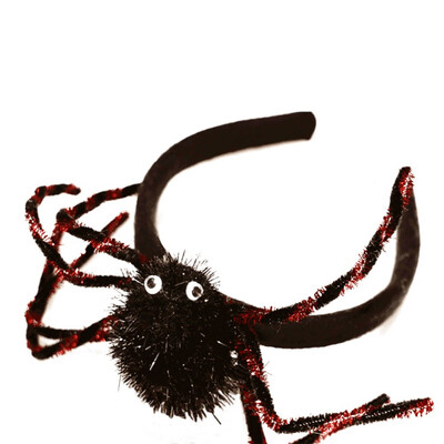 

Fashion Halloween Children Kids Boys Girls Casual Spider Design Slap Wristband Headband Brooch Cartoon Horrible Brooch