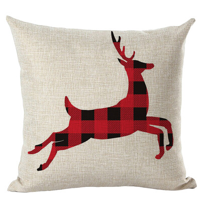 

Siaonvr Merry Christmas Pillow Cases Linen Sofa Cushion Cover Home Decor Pillow Core