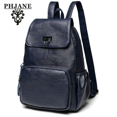

PHJANE Womens Leather Backpack Casual Daypack Purse Shoulder Bag for Ladies