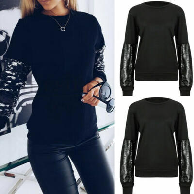 

Womens Casual Long Sleeve Hoodie Sweatshirt Sweater Jumper Pullover Coat Shirts
