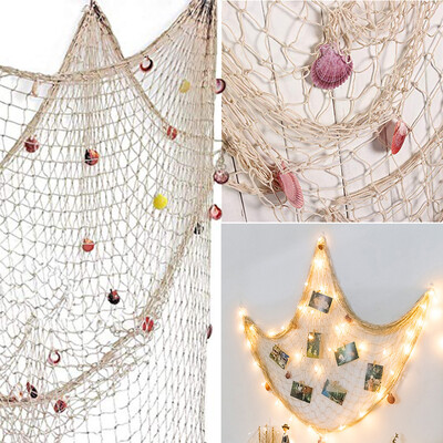 

Gobestart Nautical Decorative Fishing Net Sea Theme Fish Net Decor for Wall Decoration