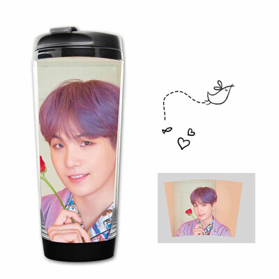 

Kunandroc KPOP BTS Bangtan Boys Map of The Soul Persona Stainless Steel Water Drinking Bottle Curve Cup 12oz