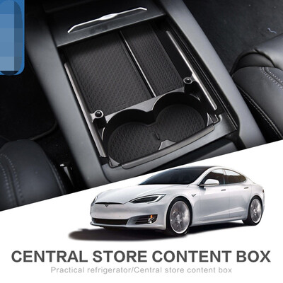 

Replacement For Tesla Model SModel x Center Console Organizer Armrest Storage Box Cup Holder Tray