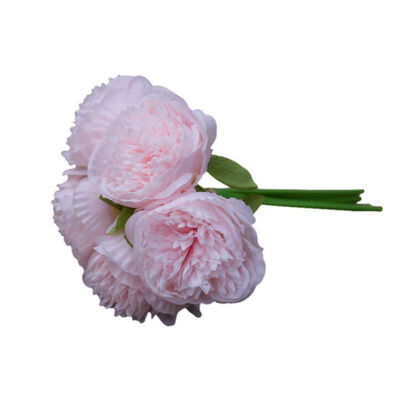 

European Artificial Flower Hand Tied Five Heads Peony Simulation Silk Flowers Home Decoration Fake Flower Wedding Ornaments