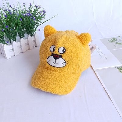 

Childrens hat mens tide2019 new girls cashmere thickened ducks cap Korean babys baseball cap autumn&winte