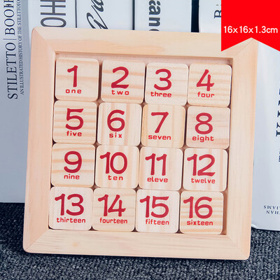 

YIWULAWooden Toys Board 1-16 Consecutive Numbers Wooden Educational Game for Kids