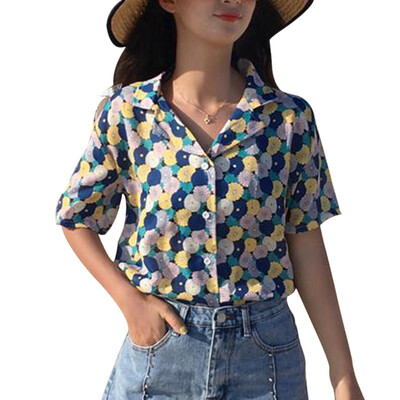 

Hawaii Girlfriends Shirt fruit Floral New Summer Women Casual Blouses Short Sleeve Shirts printing blusas clothes for Women