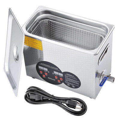

6L Liter Stainless Steel 380 Watt Ultrasonic Cleaner wTimer Heater Jewelry Necklace Lab Bullet Gun