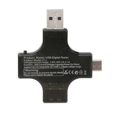 

USB C Meter Type-C Multimeter Charging Tester Voltage Current Power Capacity Detector Panel Voltmeter Ammeter