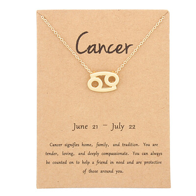 

Constellation Pendant Necklace Sign Necklace Birthday Gifts Message Card For Women Girls
