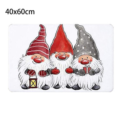 

Gobestart Christmas Print Doormat Xmas Kitchen Bathroom Anti-Slip Floor Mat Carpet Foot Pad Rug