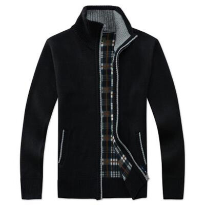 

Fashion Mens Winter Warm Slim Sweater Knitted Cardigan Jumper Zip Short Coat