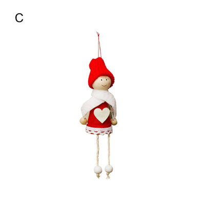 

Lovely Girl Wood Doll Christmas Tree Hanging Ornament Xmas Table Decor Gift