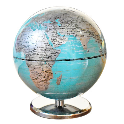 

Fun globe Gemstone Tiffany Blue Music Bell 5 inches 13cm Globe - Little World