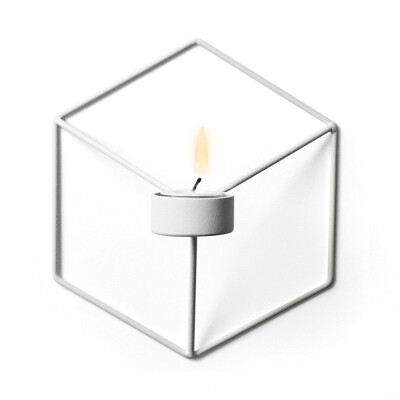 

Gobestart Nordic Style 3D Geometric Candlestick Metal Wall Candle Holder Sconce Home Decor