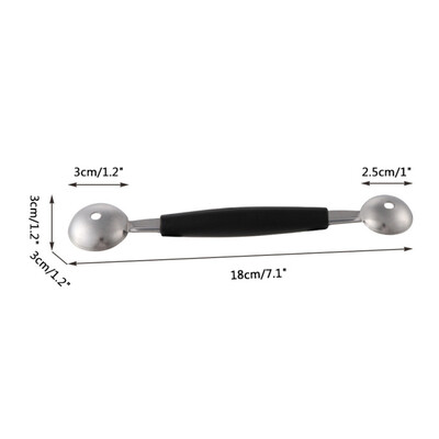 

Double Ended Headed Fruit Digger Fruit Spoon Ice Cream Ball Spoon Melon Baller Kitchen Supply for Summer Diet
