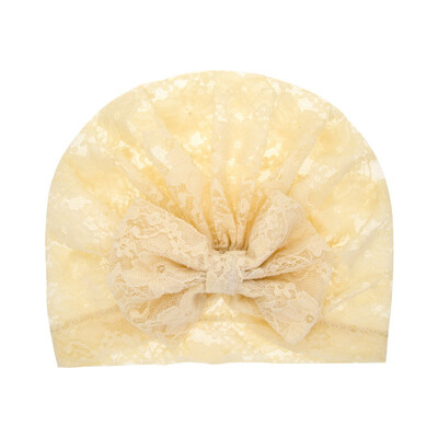 

Soft Baby Turban Newborn Baby Bow Lace Floral Pattern Girls Sleep Caps Baby Hat Baby Girls Hats Elastic Cap