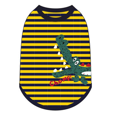 

Summer Cartoon clothes Dog Vests Casual Stripes Pet clothes Puppies Poodle Schnauzer Teddy Dog Supplies