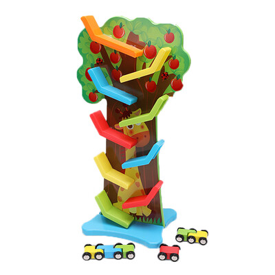 

Kids Children Early Educational Blocks Wooden Tree Car Run Track Game Intelligence Smart Baby Toys Gift