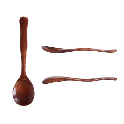 

Anti-scalding Wooden Round Head Wood Spoon Coffee Tea Cooking Dining Utensil