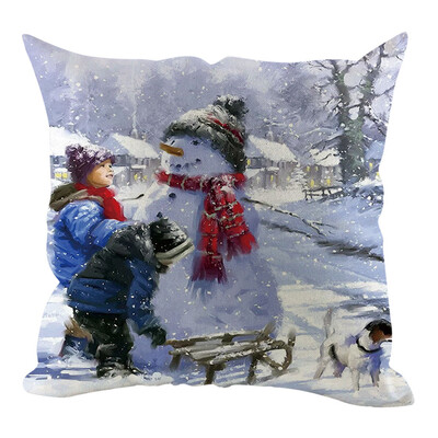 

Siaonvr Christmas Pillow Cover Pillowcases Decorative Sofa Cushion Cover Home Decoration