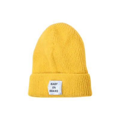 

Children Winter Warm Cap Boys Girls Cute Autumn Winter Warmer Kids Baby Letter Print Hats Wool Hemming Caps