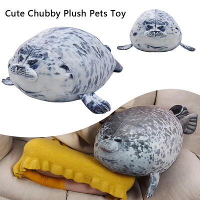 

3060CM Cute Chubby Plush Seal Throw Pillows Soft Cotton Stuffed Animal Pets Toy Pillow Great Gift for Friend Kids