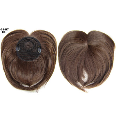 

Gobestart Women Silky Clip-On Hair Topper Wig Heat Resistant Fiber Wig Fashion Hair Wig