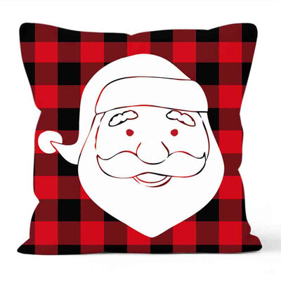 

Pillowcase Red Plaid Throw Cushion Cover Xmas Home Sofa Decor