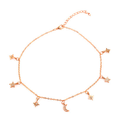 

1Pcs New Fashion Trendy Jewelry Moon Star Choker Necklace Gift For Women Girl 2 Color