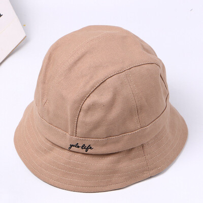 

New fashion Korean alphabet embroidered fishermans hat for men&women in spring&summer hip-hop folding basin cap sunscreen